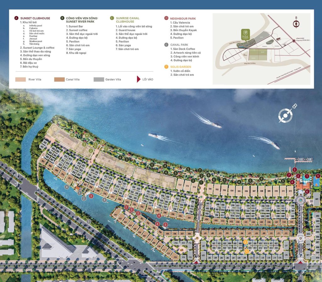 Mặt bằng khu biệt thự The Pearl Waterpoint Nam Long